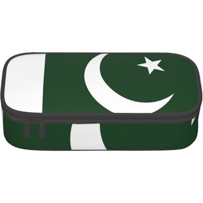 BGSHJVF Trousse à crayons haute capacité avec imprimé drapeau du Pakistan, tissu Oxford, crayons, stylos, plusieurs compartiments, design élégant BGSHJVF Trousse à crayons haute capacité avec imprimé drapeau du Pakistan, tissu Oxford, crayons, stylos, plusieurs compartiments, design élégant