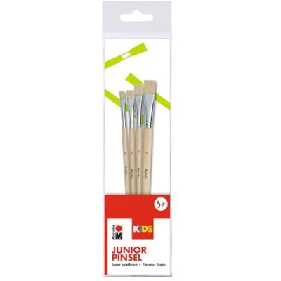 Marabu KiDS Little Artist 318000000005 Lot de 4 pinceaux d'artiste junior pour enfants à partir de 5 ans en bois certifié FSC avec poils naturels Marabu KiDS Little Artist 318000000005 Lot de 4 pinceaux d'artiste junior pour enfants à partir de 5 ans en bois certifié FSC avec poils naturels