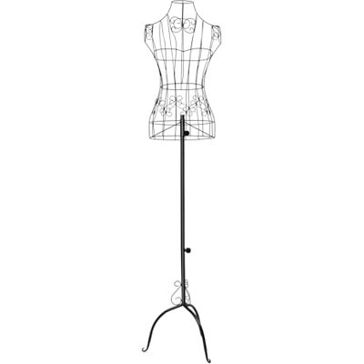 GGTYURTM Mannequin de vitrine Buste réglable en hauteur 140-160 cm Fer laqué noir Amovible Trépied stable Pour boutique de mode, boutique et atelier de couture GGTYURTM Mannequin de vitrine Buste réglable en hauteur 140-160 cm Fer laqué noir Amovible Trépied stable Pour boutique de mode, boutique et atelier de couture
