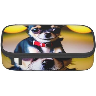 BGSHJVF Trousse à crayons haute capacité en tissu Oxford avec motif chihuahua pour crayons, stylos, plusieurs compartiments, design élégant BGSHJVF Trousse à crayons haute capacité en tissu Oxford avec motif chihuahua pour crayons, stylos, plusieurs compartiments, design élégant