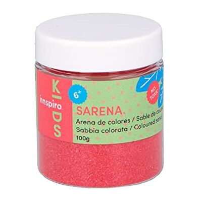 INNSPIRO Sable de couleur rouge doux 100 g, pour décoration et travaux manuels INNSPIRO Sable de couleur rouge doux 100 g, pour décoration et travaux manuels
