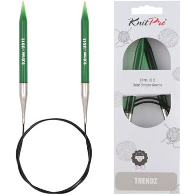 KnitPro US13 Vert - Aiguille à tricoter - 60cm, 9mm KnitPro US13 Vert - Aiguille à tricoter - 60cm, 9mm
