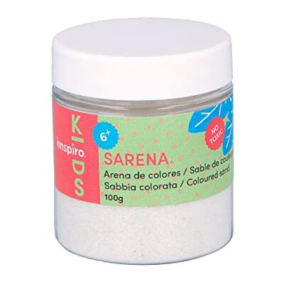 INNSPIRO Sable de couleur blanc 100 g, pour décoration et travaux manuels INNSPIRO Sable de couleur blanc 100 g, pour décoration et travaux manuels