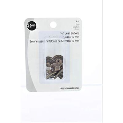 Dritz Boutons de jean, laiton antique, 11/16 Dritz Boutons de jean, laiton antique, 11/16