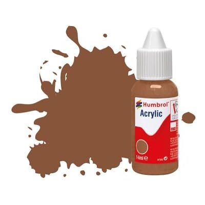 Humbrol Peinture acrylique pour modélisme DB0186 No 186 Marron mat (14 ml) Peinture acrylique pour modèles, plastique, métal, bois, verre, céramique et plus encore Flacon de peinture acrylique Humbrol Peinture acrylique pour modélisme DB0186 No 186 Marron mat (14 ml) Peinture acrylique pour modèles, plastique, métal, bois, verre, céramique et plus encore Flacon de peinture acrylique