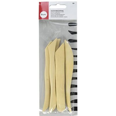 Rayher 34455505 Ebauchoirs, Outils de modelage, bois naturel, 6 pces, bouts arrondis, pointus, à palette, arts créatifs, sculpture, poterie, céramique, argile Rayher 34455505 Ebauchoirs, Outils de modelage, bois naturel, 6 pces, bouts arrondis, pointus, à palette, arts créatifs, sculpture, poterie, céramique, argile