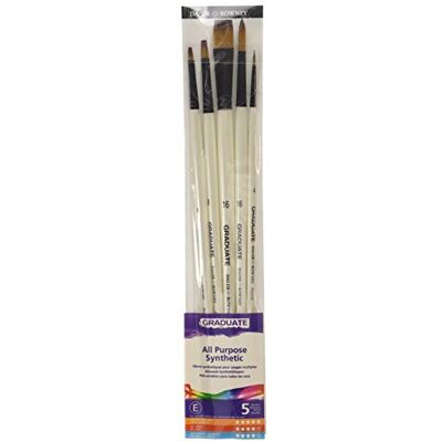 Daler Rowney Graduate Lot de 5 pinceaux synthétiques Daler Rowney Graduate Lot de 5 pinceaux synthétiques