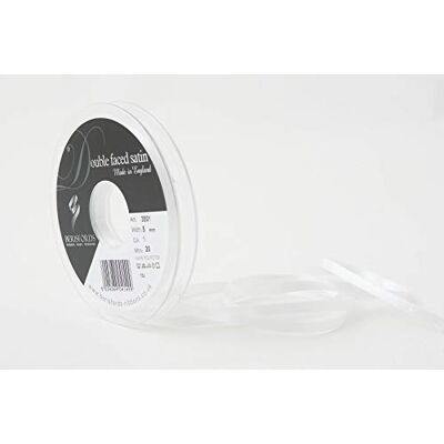 Berisfords 3501 Ruban de Satin Double Face 5 mm Blanc 1 10 x 1 x 10 cm Berisfords 3501 Ruban de Satin Double Face 5 mm Blanc 1 10 x 1 x 10 cm