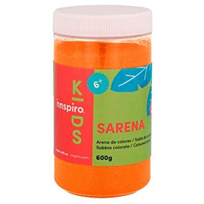 INNSPIRO Sable de couleurs orange 600 g, pour décoration et travaux manuels INNSPIRO Sable de couleurs orange 600 g, pour décoration et travaux manuels