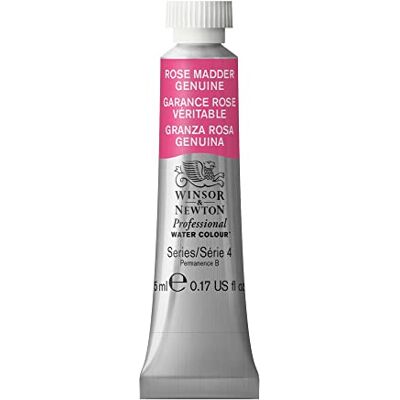Winsor & Newton Aquarelle Professionnel Peinture Aquarelle, Haute Luminosité, Résistante à la Lumière, Qualité Archive, Tube de 5 ML, Couleur Garance Rose Véritable ROW Winsor & Newton Aquarelle Professionnel Peinture Aquarelle, Haute Luminosité, Résistante à la Lumière, Qualité Archive, Tube de 5 ML, Couleur Garance Rose Véritable ROW