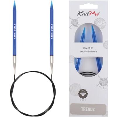 Aiguilles Circulaires KnitPro Trendz en Acrylique - 60cm US10 ½ Bleu Aiguilles Circulaires KnitPro Trendz en Acrylique - 60cm US10 ½ Bleu