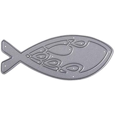 Rayher 50154000 Pochoir de découpe : poisson, incolore, 8 x 3,1 cm Rayher 50154000 Pochoir de découpe : poisson, incolore, 8 x 3,1 cm