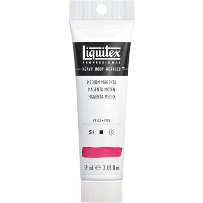Liquitex Professional Acrylique Heavy Body 59 ml Magenta moyen Série 1A Liquitex Professional Acrylique Heavy Body 59 ml Magenta moyen Série 1A