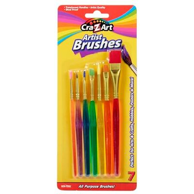 Lot de 7 pinceaux d'artiste, tailles assorties (10700) Lot de 7 pinceaux d'artiste, tailles assorties (10700)