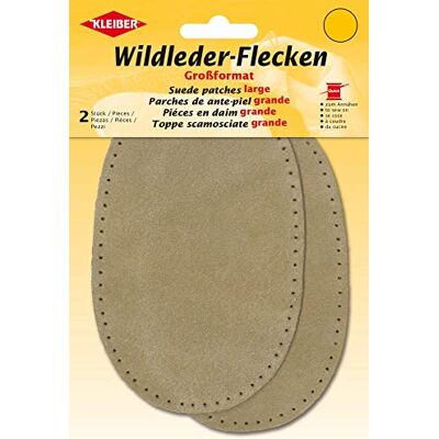 Kleiber Grands écussons à coudre en daim pour pantalon/bras Beige Kleiber Grands écussons à coudre en daim pour pantalon/bras Beige
