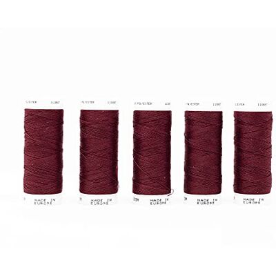 KORBOND Bobine de 500 m de fil en polyester rouge profond pour machine à coudre à la main Pas de rétrécissement Idéal pour raccommoder, couper, matelasser, artisanat, réparation et embellissement KORBOND Bobine de 500 m de fil en polyester rouge profond pour machine à coudre à la main Pas de rétrécissement Idéal pour raccommoder, couper, matelasser, artisanat, réparation et embellissement