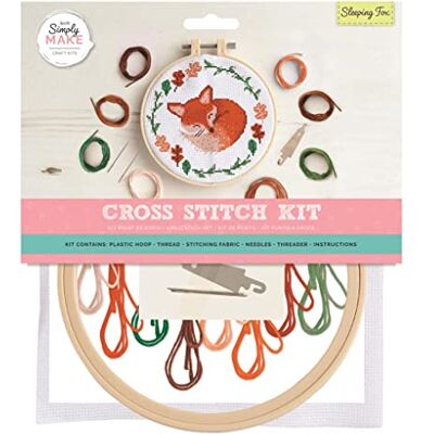 Kit de Broderie à Points de Croix Docrafts - Renard Endormi Kit de Broderie à Points de Croix Docrafts - Renard Endormi