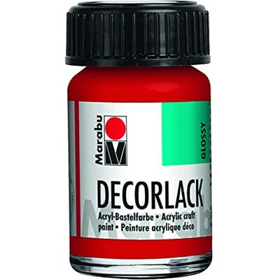 Marabu 11300039230 – Vernis décoratif acrylique géranium 230, 15 ml, vernis acrylique brillant à base d'eau, résistant aux intempéries, à la salive, pour peinture, pochoir et technique de serviettage Marabu 11300039230 – Vernis décoratif acrylique géranium 230, 15 ml, vernis acrylique brillant à base d'eau, résistant aux intempéries, à la salive, pour peinture, pochoir et technique de serviettage