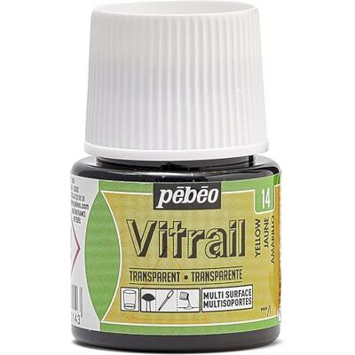 PEBEO Pébéo 050014 Vitrail 1 Flacon Jaune 45 ML PEBEO Pébéo 050014 Vitrail 1 Flacon Jaune 45 ML