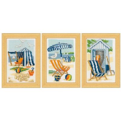 Vervaco Borduurpakket Kruissteek Klein ZON EN ZEE, SET VAN 3 Handwerkpakket voor Wanddecoratie 8 x 12 cm Borduurwerk met Telpatroon DIY Kit Moderne Kruissteek Cadeau Knutselen Voor Volwassenen Vervaco Borduurpakket Kruissteek Klein ZON EN ZEE, SET VAN 3 Handwerkpakket voor Wanddecoratie 8 x 12 cm Borduurwerk met Telpatroon DIY Kit Moderne Kruissteek Cadeau Knutselen Voor Volwassenen
