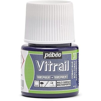 PEBEO Pébéo 050037 Vitrail 1 Flacon Bleu Cobalt 45 ML PEBEO Pébéo 050037 Vitrail 1 Flacon Bleu Cobalt 45 ML