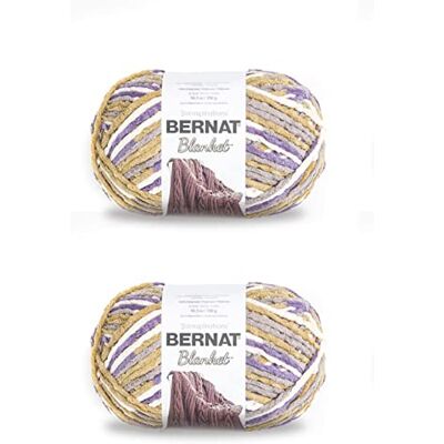 Bernat Blanket Lot de 2 pelotes de fil bosquet de lilas Polyester 6 super volumineux 200 m Tricot/crochet Bernat Blanket Lot de 2 pelotes de fil bosquet de lilas Polyester 6 super volumineux 200 m Tricot/crochet