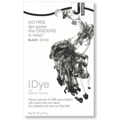 Jacquard iDye Teinture textile noire pour textiles utilisant des fibres naturelles 14 g Jacquard iDye Teinture textile noire pour textiles utilisant des fibres naturelles 14 g