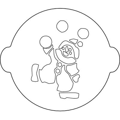silikomart Pochoir pour décoration de gâteau Clowns Blanc silikomart Pochoir pour décoration de gâteau Clowns Blanc