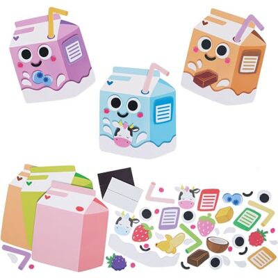 Baker Ross VC138 Kits d'aimants Mix & Match en forme de brique de lait Lot de 8, aimants de réfrigérateur en mousse en forme de brique de lait Baker Ross VC138 Kits d'aimants Mix & Match en forme de brique de lait Lot de 8, aimants de réfrigérateur en mousse en forme de brique de lait
