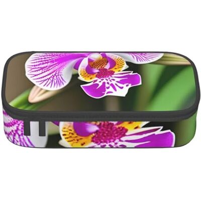 BGSHJVF Trousse à crayons haute capacité avec imprimé orchidée en tissu Oxford, pour crayons, stylos, plusieurs compartiments, design élégant BGSHJVF Trousse à crayons haute capacité avec imprimé orchidée en tissu Oxford, pour crayons, stylos, plusieurs compartiments, design élégant
