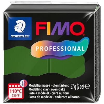 Staedtler FIMO Professional 8040-57 Pâte à modeler durcissante au four, spécialement conçue pour les professionnels et les artistes, produit unique, vert feuille Staedtler FIMO Professional 8040-57 Pâte à modeler durcissante au four, spécialement conçue pour les professionnels et les artistes, produit unique, vert feuille