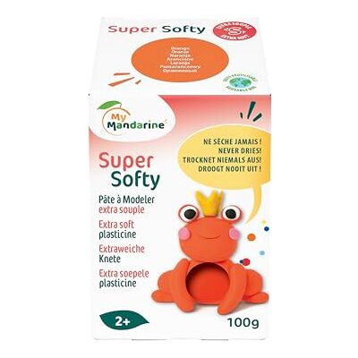 Avenue Mandarine SO0880100752C Une Boite de 100 g de PATE A MODELER SuperSofty À partir de 2 ans ORANGE Avenue Mandarine SO0880100752C Une Boite de 100 g de PATE A MODELER SuperSofty À partir de 2 ans ORANGE