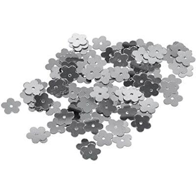 INNSPIRO Paillettes fleurs argentées 20 mm. 14 g. INNSPIRO Paillettes fleurs argentées 20 mm. 14 g.