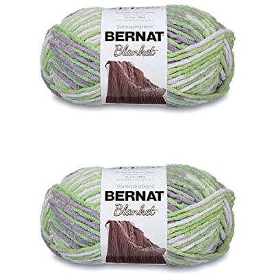 Bernat Blanket Lot de 2 pelotes de fil feuille de lilas Polyester 6 super volumineux 200 m Tricot/crochet Bernat Blanket Lot de 2 pelotes de fil feuille de lilas Polyester 6 super volumineux 200 m Tricot/crochet