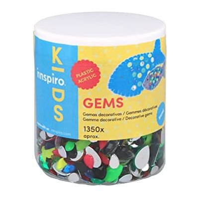 Innspiro Glitter - 2005013 - 1350 pierres acyliques multicolores - pot Innspiro Glitter - 2005013 - 1350 pierres acyliques multicolores - pot