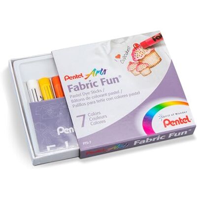Pentel Arts Fabric Fun Pastel Dye Sticks 7/Pkg-Assorted Colors PTS-7 Pentel Arts Fabric Fun Pastel Dye Sticks 7/Pkg-Assorted Colors PTS-7