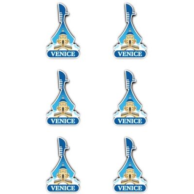 Havati Autocollants : 50 mm, 6 pièces – Venise Lot de 6 autocollants en vinyle Souvenir Voyage 50 mm Imperméable à l'eau Havati Autocollants : 50 mm, 6 pièces – Venise Lot de 6 autocollants en vinyle Souvenir Voyage 50 mm Imperméable à l'eau