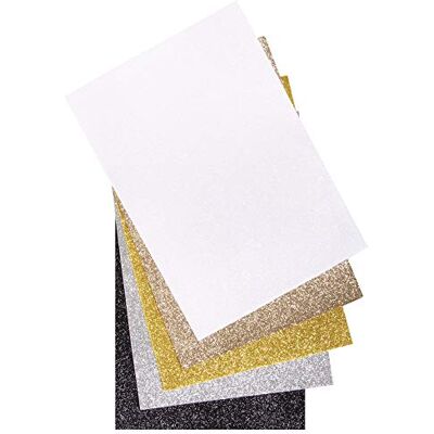 Rayher 53961000 Feutre Étincelant - 5 Feuilles pour Bricolage Rayher 53961000 Feutre Étincelant - 5 Feuilles pour Bricolage