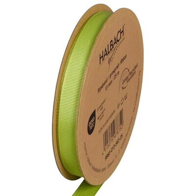 Halbach Seidenbänder Ruban gros grain de qualité supérieure Largeur : 13 mm Longueur : 25 m Ruban cadeau durable en polyester recyclé Idéal comme ruban Couleur : vert clair Halbach Seidenbänder Ruban gros grain de qualité supérieure Largeur : 13 mm Longueur : 25 m Ruban cadeau durable en polyester recyclé Idéal comme ruban Couleur : vert clair