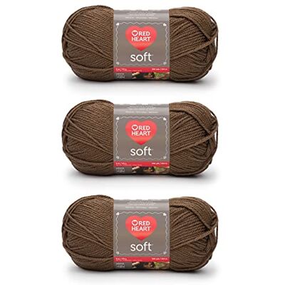 Red Heart Fil doux, lot de 3, Toast 3 Red Heart Fil doux, lot de 3, Toast 3