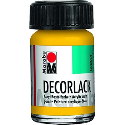 Marabu Vernis acrylique « Decorlack » Jaune moyen 15 ml En verre Marabu Vernis acrylique « Decorlack » Jaune moyen 15 ml En verre
