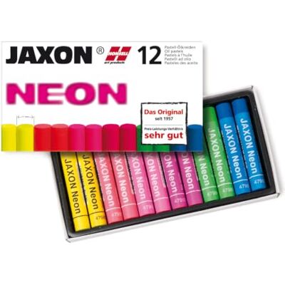 Honsell Jaxon 47408 Pastel ölkreiden, 12 Pack, Fluo Honsell Jaxon 47408 Pastel ölkreiden, 12 Pack, Fluo