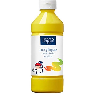 Lefranc Bourgeois Acrylique liquide Essentiel pour enfants Bouteille 500 ml Jaune Primaire Lefranc Bourgeois Acrylique liquide Essentiel pour enfants Bouteille 500 ml Jaune Primaire