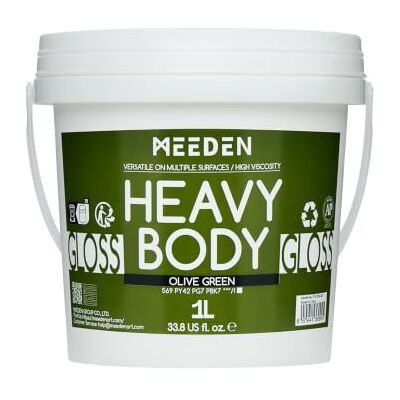 MEEDEN Peinture acrylique verte 1 l Pour toile, bois, mur et textile Imperméable et non toxique Séchage rapide Vert olive MEEDEN Peinture acrylique verte 1 l Pour toile, bois, mur et textile Imperméable et non toxique Séchage rapide Vert olive