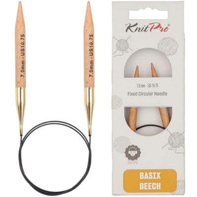 KnitPro - Basix Birch - 100cm - 7.00mm - Aiguilles à tricoter KnitPro - Basix Birch - 100cm - 7.00mm - Aiguilles à tricoter