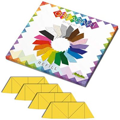 CreativaMente Cartes prédécoupées et avec Guides de Pliage pour réaliser des Origami 3D, Couleur Jaune zolfe, 866 CreativaMente Cartes prédécoupées et avec Guides de Pliage pour réaliser des Origami 3D, Couleur Jaune zolfe, 866