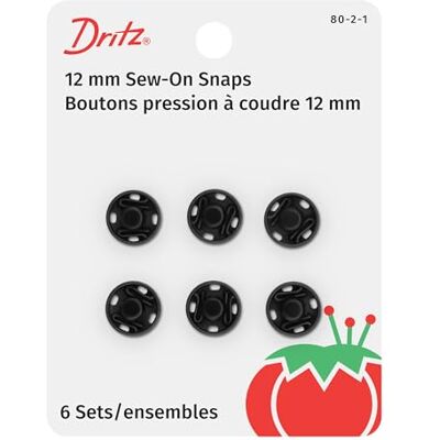 Dritz Boutons-pression Noir Taille 2 Dritz Boutons-pression Noir Taille 2