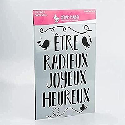 CREAPLAISIR Pochoirs, Noir, Grand CREAPLAISIR Pochoirs, Noir, Grand