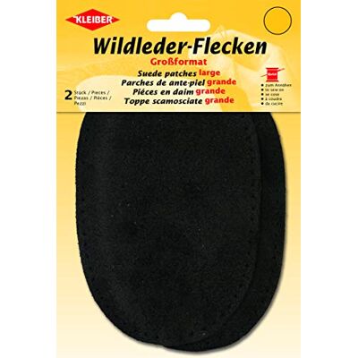 Kleiber Grands écussons à coudre en daim pour pantalon/bras Noir Kleiber Grands écussons à coudre en daim pour pantalon/bras Noir