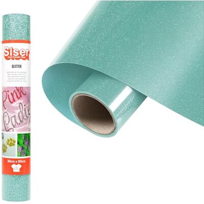 SISER ® Vinyle thermotransférable, Glitter Mint, 50 x 30 cm SISER ® Vinyle thermotransférable, Glitter Mint, 50 x 30 cm